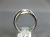 ESTATE WIDE .90CT DIAMOND 18KT WHITE GOLD 3D CLASSIC CRISS CROSS X LOVE RING