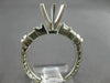 ESTATE .45CT DIAMOND 14KT WHITE GOLD 3D ROUND SEMI MOUNT ENGAGEMENT RING #8988