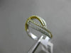 ESTATE LARGE .37CT DIAMOND 18KT WHITE & YELLOW GOLD MULTI ROW INFINITY LOVE RING