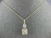 ESTATE .45CT DIAMOND 14K 2 TONE GOLD 3D ROUND & BAGUETTE CLUSTER JOURNEY PENDANT