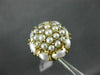ANTIQUE LARGE AAA SOUTH SEA PEARL 14KT YELLOW GOLD 3D FLOWER CLUSTER RING #22299