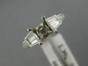 0.76CT ROUND & BAGUETTE DIAMOND 14K 2 TONE GOLD SEMI MOUNT ENGAGEMENT RING #1560