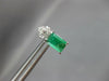 1.22CT DIAMOND & AAA EMERALD 14KT WHITE GOLD 3D EMERALD CUT STUD EARRINGS #27128