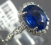 WIDE 2.57CT DIAMOND & AAA SAPPHIRE 14KT WHITE GOLD OVAL & ROUND ENGAGEMENT RING