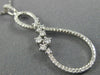 ESTATE LARGE .42CT ROUND DIAMOND 14KT WHITE GOLD 3D INFINITY FLOWER LOVE PENDANT