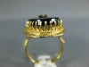 ANTIQUE LARGE .04CT OLD MINE DIAMOND & AAA ONYX 14KT 2 TONE GOLD OVAL RING #2749