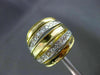 ANTIQUE LARGE .55CT OLD MINE DIAMOND 18KT TWO TONE GOLD 3D MULTI ROW RING #1372