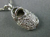 ESTATE .32CT DIAMOND 14KT WHITE GOLD HANDCRAFTED BABY GIRL SHOE PENDANT #21946