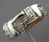 ESTATE WIDE .40CT DIAMOND 14KT WHITE GOLD 3D ZIG ZAG ETERNITY ANNIVERSARY RING