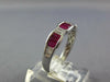 1.08CT DIAMOND & AAA RUBY 18K WHITE GOLD BAGUETTE BEZEL CLASSIC ANNIVERSARY RING