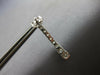 ESTATE 1.10CT DIAMOND 14KT WHITE GOLD ROUND CLASSIC JOURNEY BAR HANGING EARRINGS