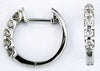 ESTATE .50CT DIAMOND 14KT WHITE GOLD 3D CLASSIC FIVE STONE HUGGIE EARRINGS