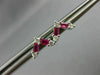 ESTATE .38CT DIAMOND & AAA RUBY 14KT WHITE GOLD V SHAPE BUTTERFLY STUD EARRINGS