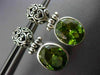 ESTATE 4CT AAA EXTRA FACET PERIDOT 925 SILVER 3D FILIGREE HANGING EARRINGS 25475