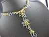 GIA EXTRA LARGE 25.57CT DIAMOND 18KT 2 TONE GOLD 3D MULTI SHAPE LARIAT NECKLACE