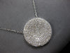 ESTATE LARGE 2.17CT DIAMOND 14KT WHITE GOLD CLASSIC ROUND PAVE FUN LOVE NECKLACE