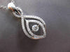 ESTATE LARGE .45CT DIAMOND 14KT WHITE GOLD INFINITY SOLITAIRE FLOATING PENDANT