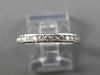 ESTATE .96CT DIAMOND 14KT WHITE GOLD 3D CLASSIC ETERNITY ANNIVERSARY RING #1636