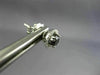 ESTATE .98CT WHITE & BLACK DIAMOND 18KT WHITE GOLD 3D HALO ROUND STUD EARRINGS