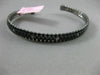 ESTATE 5.46CT DIAMOND & SAPPHIRE 14KT BLACK GOLD 3 ROW FLEXIBLE BANGLE BRACELET