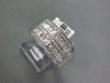 WIDE 1.0CT DIAMOND 14KT WHITE GOLD ROUND & BAGUETTE MULTI ROW ANNIVERSARY RING
