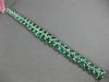 WIDE 20.98CT DIAMOND & AAA COLOMBIAN EMERALD 18KT WHITE GOLD 3D TENNIS BRACELET