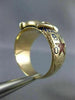 ANTIQUE .55CT OLD MINE DIAMOND & AAA ENAMEL 14K YELLOW GOLD BPOE MENS RING 26357