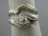 ESTATE WIDE .50CT DIAMOND 14K WHITE GOLD 3D FILIGREE WEDDING ENGAGEMENT RING SET