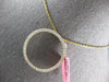 LARGE .84CT DIAMOND 14K YELLOW GOLD CLASSIC CIRCLE OF LIFE LOVE FLOATING PENDANT