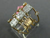 ESTATE EXTRA LARGE 1.25CT DIAMOND 18KT ROSE GOLD 3D MULTI ROW ANNIVERSARY RING