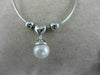 ESTATE 7MM SOUTH SEA PEARL 14K WHITE GOLD HEART NECKLACE 16.50" INCH ITALY 21700
