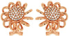 ESTATE LARGE .40CT DIAMOND 14KT ROSE GOLD ROUND SUNFLOWER FUN CLIP ON EARRINGS