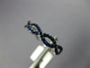 ESTATE 1.15CT AAA SAPPHIRE 18KT WHITE GOLD 3D INFINITY ETERNITY LOVE RING