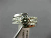 ESTATE WIDE .74CT DIAMOND 14KT WHITE GOLD SOLITAIRE BEZEL ENGAGEMENT RING #18414
