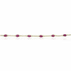 ESTATE 4.81CT AAA RUBY 18K YELLOW GOLD 3D OVAL 7 STONE BY THE YARD LOVE BRACELET