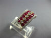 LARGE 2.04CT DIAMOND & AAA RUBY 14K WHITE & ROSE GOLD MULTI ROW ANNIVERSARY RING