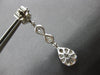 LARGE 2.58CT DIAMOND 18KT WHITE GOLD TEAR DROP FLOWER INFINITY HANGING EARRINGS