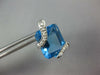 ESTATE 15.17CT DIAMOND & AAA BLUE TOPAZ 14K WHITE GOLD CLASSIC FUN STUD EARRINGS