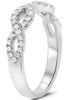 ESTATE .35CT DIAMOND 14KT WHITE GOLD 3D CLASSIC INFINITY TENSION LOVE RING