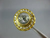 ANTIQUE LARGE 1.55CT DIAMOND 18K YELLOW GOLD OPEN FILIGREE CROSS ENGAGEMENT RING