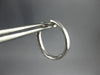 ESTATE .84CT DIAMOND 14KT WHITE GOLD CLASSIC ROUND OVAL HUGGIE HANGING EARRINGS