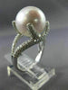 ESTATE LARGE .90CT DIAMOND & AAA SOUTH SEA PEARL 18KT WHITE GOLD ENGAGEMENT RING