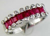 1.45CT DIAMOND & AAA RUBY 14KT WHITE GOLD 3D PRINCESS & ROUND CHANNEL BEZEL RING
