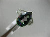 LARGE 5.15CT DIAMOND & AAA MYSTIC TOPAZ 14KT WHITE GOLD FILIGREE ENGAGEMENT RING
