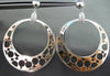 ESTATE LARGE .60CT DIAMOND 14KT WHITE & ROSE GOLD 3D GENDER SYMBOL HOOP EARRINGS