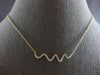ESTATE .25CT DIAMOND 14K YELLOW GOLD 3D ROUND CLASSIC MULTI WAVE NECKLACE #28224