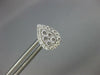 ESTATE .69CT DIAMOND 18KT WHITE GOLD 3D 2 IN 1 TEAR DROP STUD HANGING EARRINGS