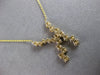 ESTATE LARGE 1.12CT DIAMOND 14KT YELLOW GOLD 3D CLASSIC K INITIAL FUN NECKLACE