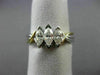 ESTATE .75CT  MARQUISE DIAMOND 14K 2 TONE GOLD 3D INFINITY LOVE ANNIVERSARY RING