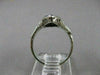 ANTIQUE .75CT OLD MINE DIAMOND SAPPHIRE 18K W GOLD FILIGREE COCKTAIL RING #20411